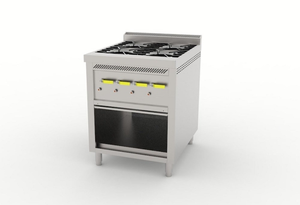 Four Open Burner Counter