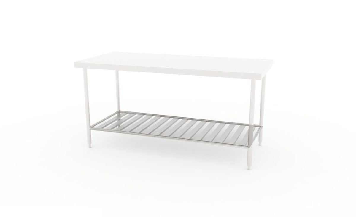 Worktable with Slatted Base