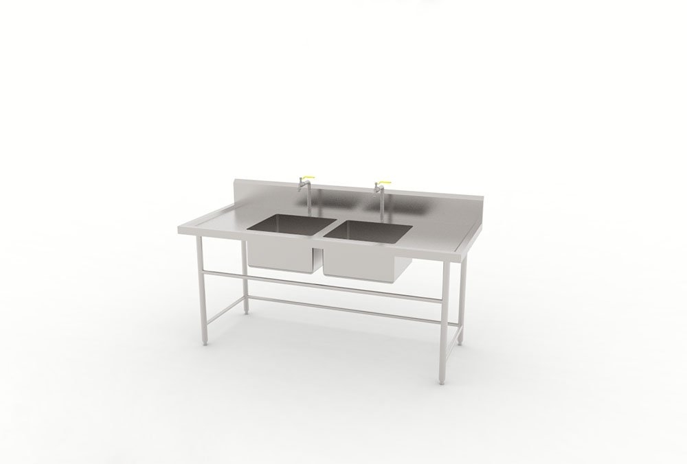 Double Bowl Sink Table