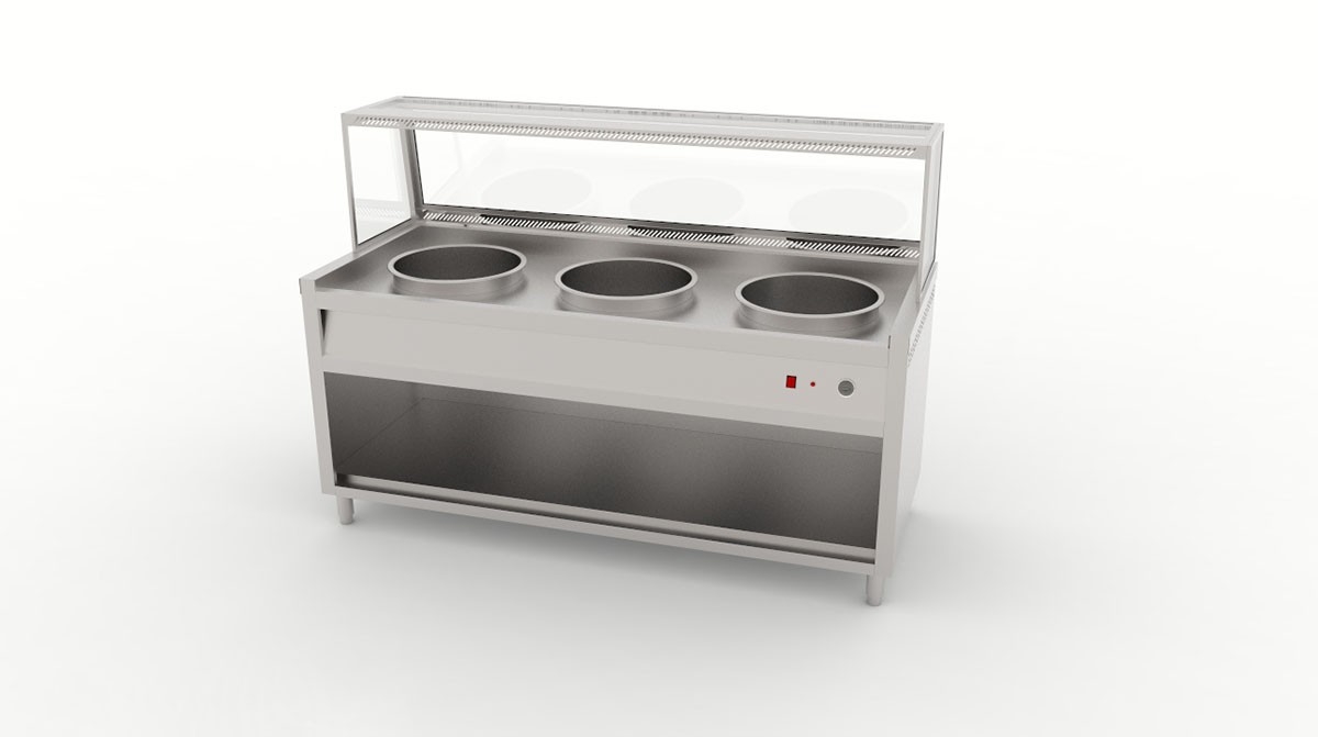 Three Pot Display Bain Marie